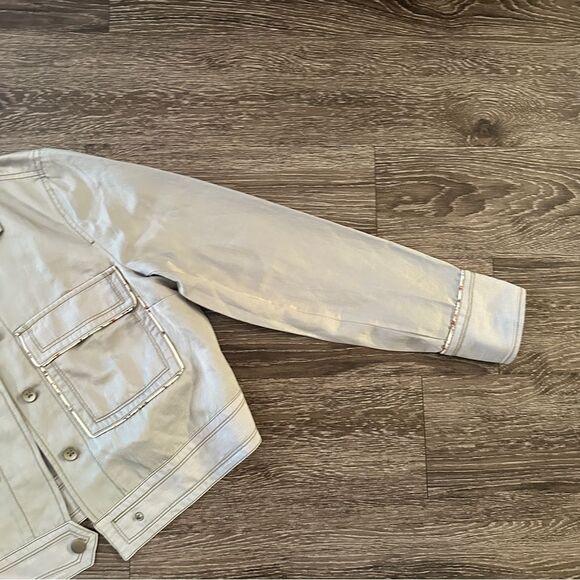 Anthropologie Piped Trucker Jacket - Picture 5 of 10